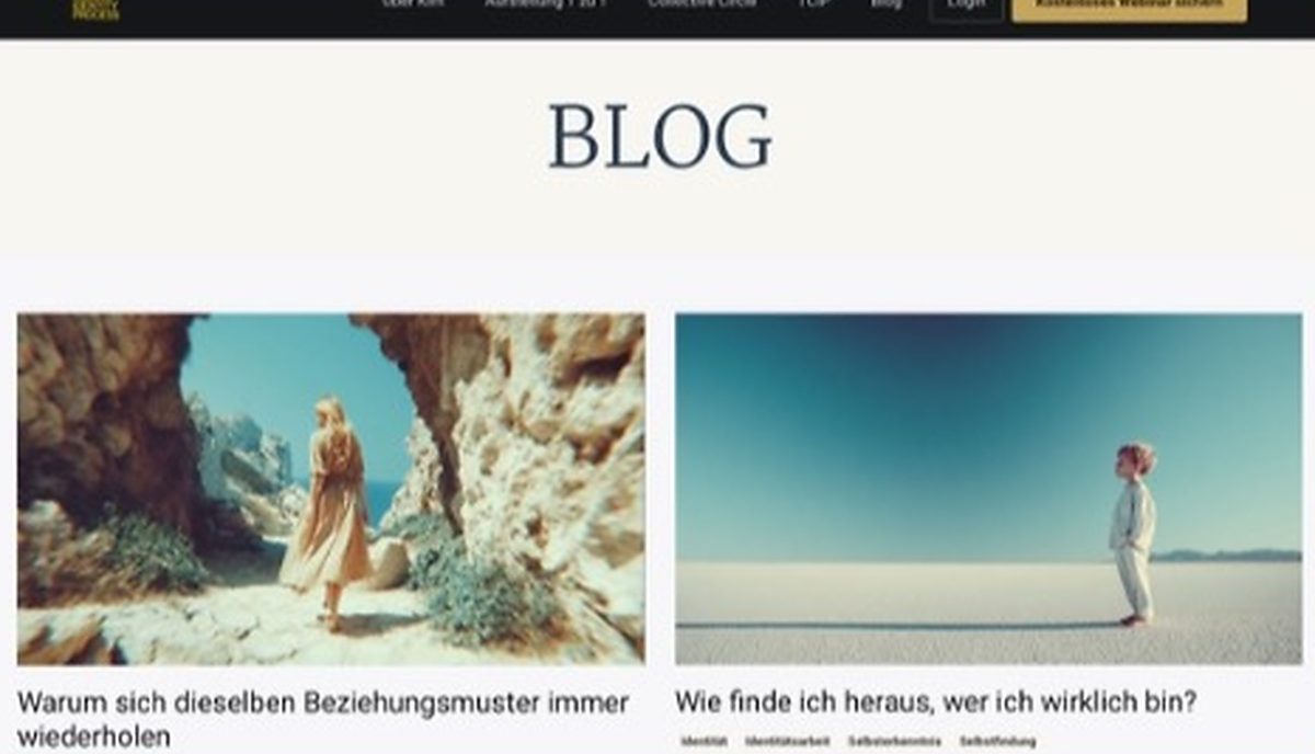 Blog-Übersicht mit zwei Artikeln